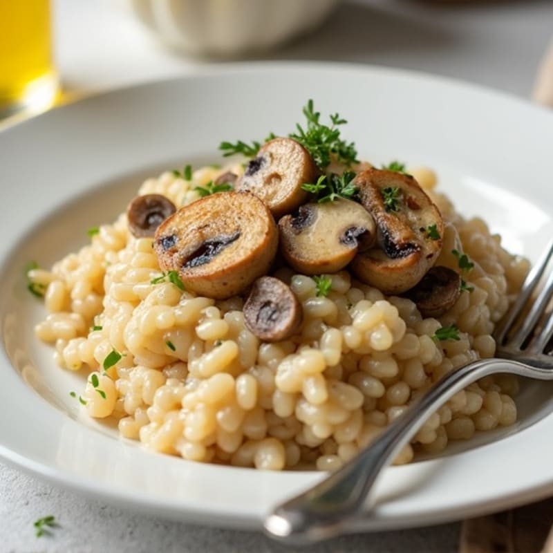Healthy Creamy Mushroom Risotto