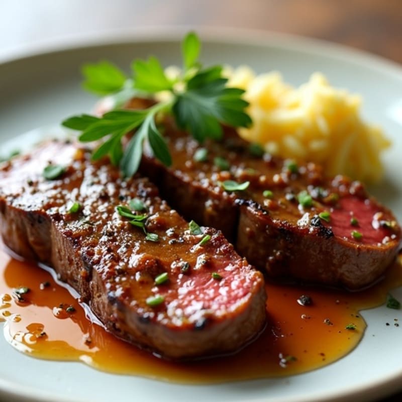 Sweet Garlic Pan-Seared Beef