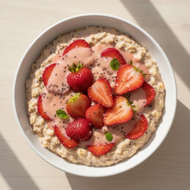 Strawberry Shortcake Overnight Oats