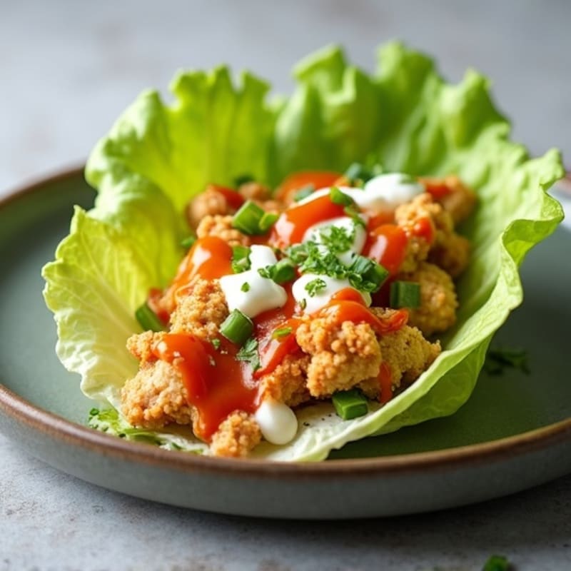 Crispy Buffalo Ranch Chicken Lettuce Wrap
