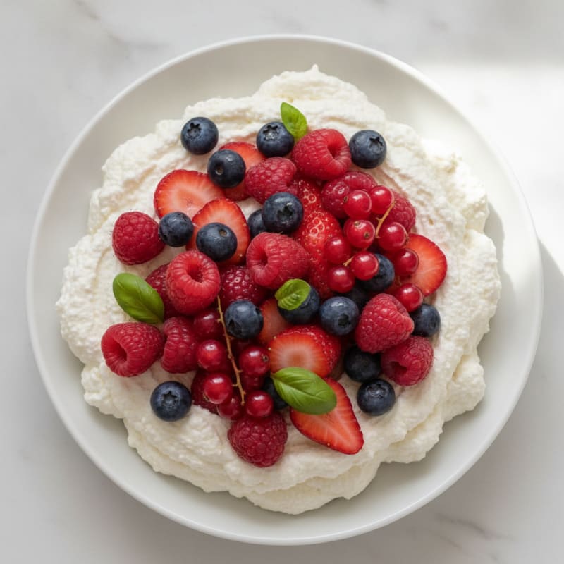 Greek Yogurt Protein Mousse with Mixed Berries