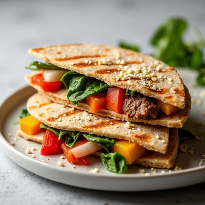 Lean Steak and Veggie Whole Wheat Quesadillas