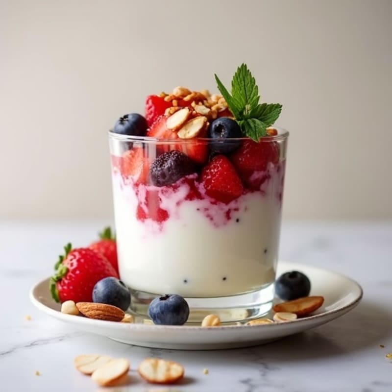 Greek Yogurt Protein Parfait with Berries