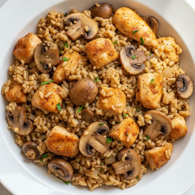 Chicken and Mushroom Rice Casserole
