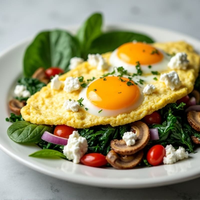 Protein-Packed Spinach and Feta Egg White Scramble