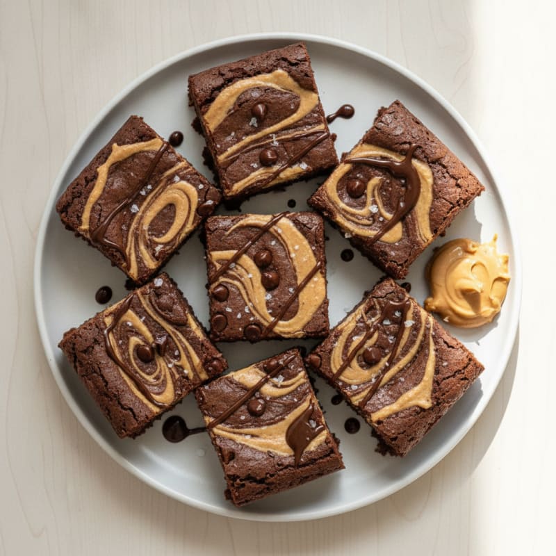 Chocolate Peanut Butter Swirl Brownies