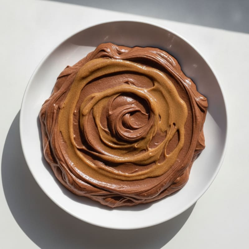 Silky Chocolate Protein Pudding with Almond Butter Swirl