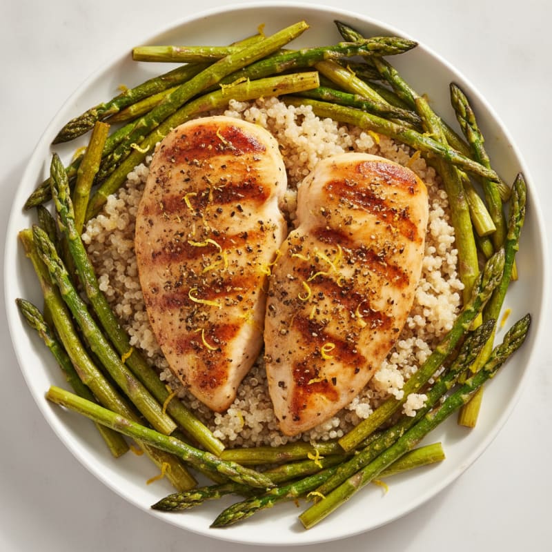 Lemon Herb Chicken with Roasted Asparagus