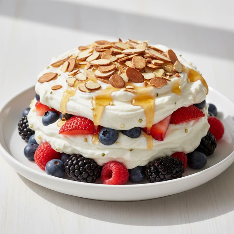 Greek Yogurt Protein Parfait with Mixed Berries