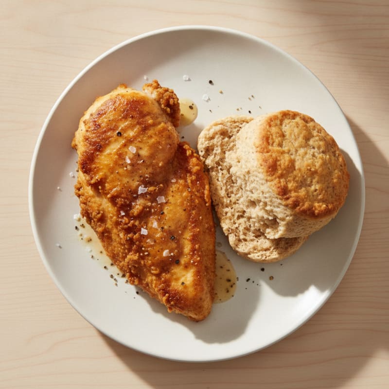 Buttermilk Fried Chicken with Fluffy Biscuits