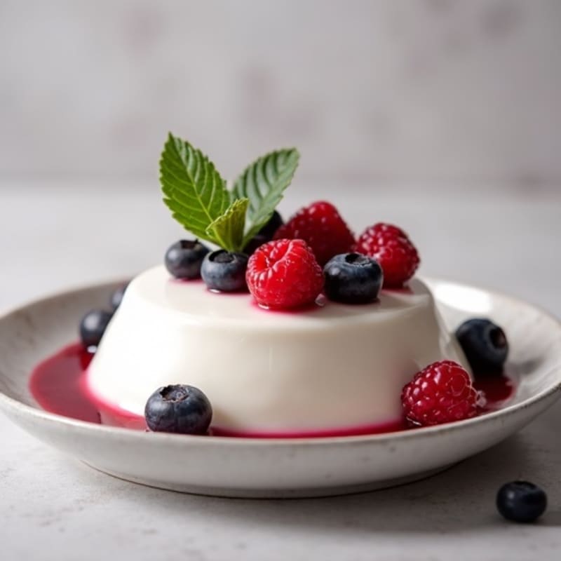 Silky Greek Yogurt Protein Pudding with Mixed Berries