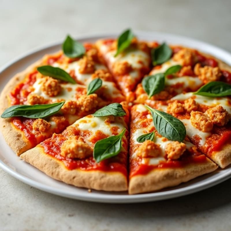 Crispy Buffalo Chicken Pizza with Fresh Veggies