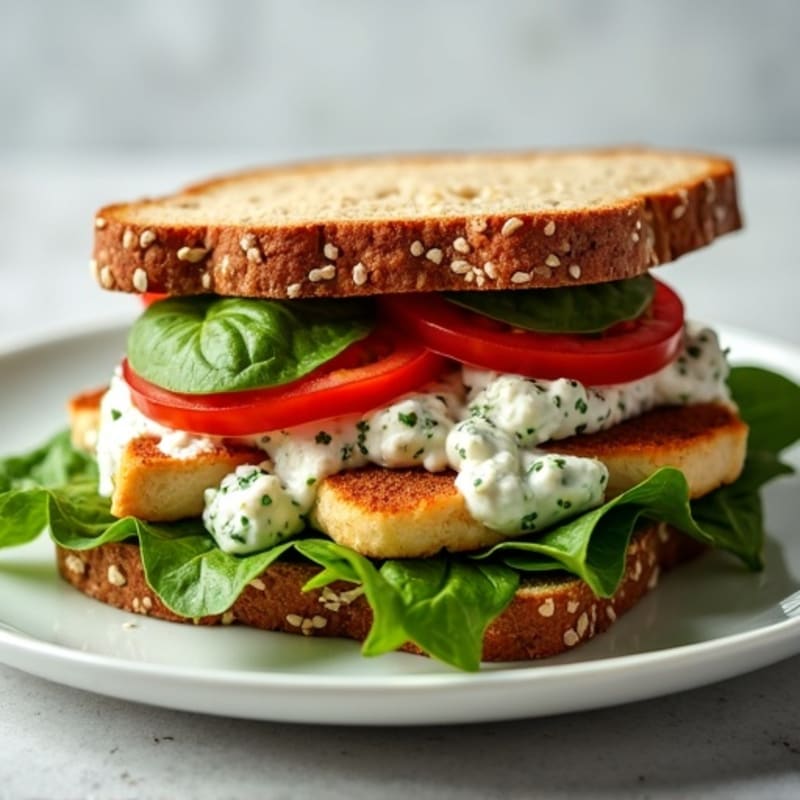 Herb-Roasted Chicken and Greek Yogurt Salad Sandwich