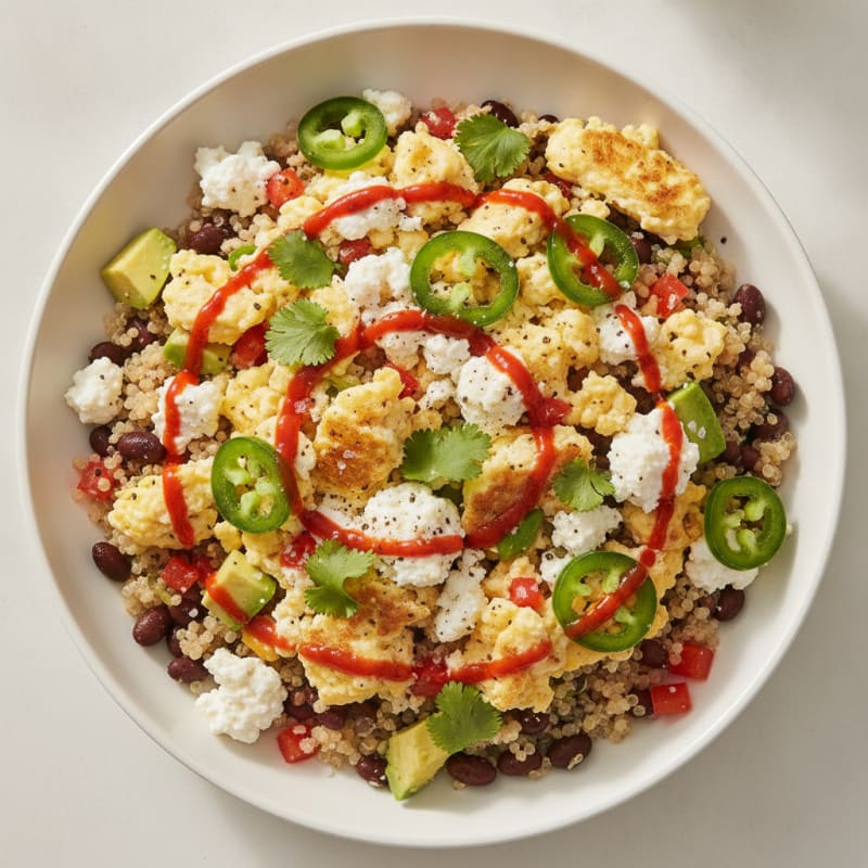Spicy Cottage Cheese Scramble Bowl