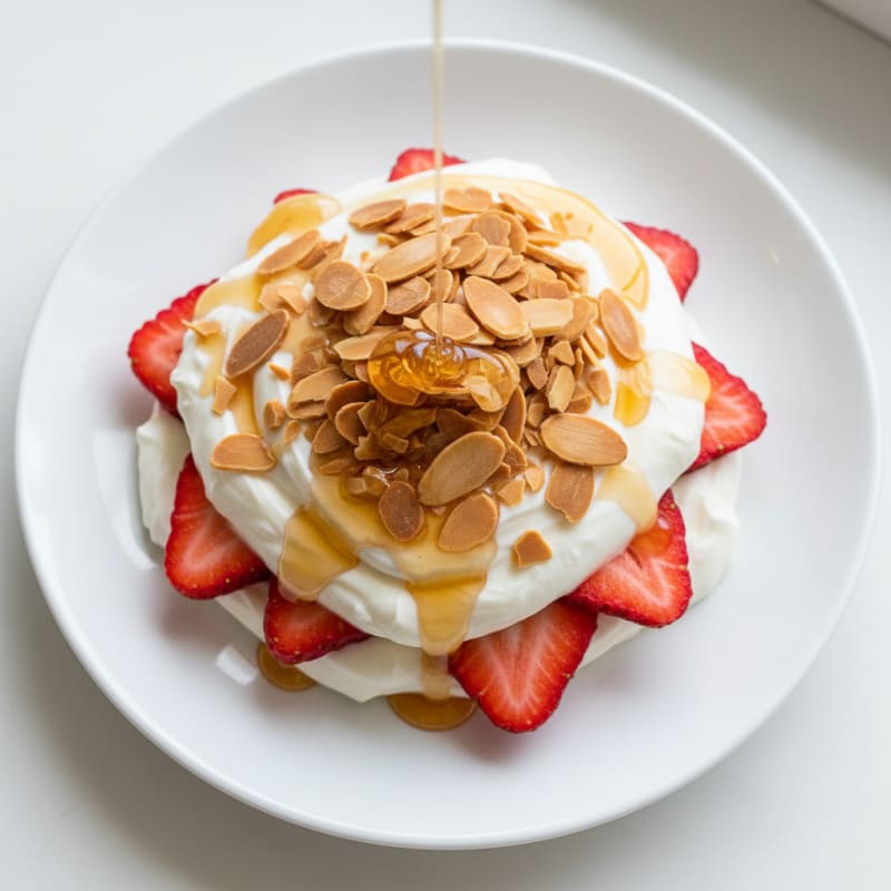 Greek Yogurt Parfait with Fresh Berries and Almonds