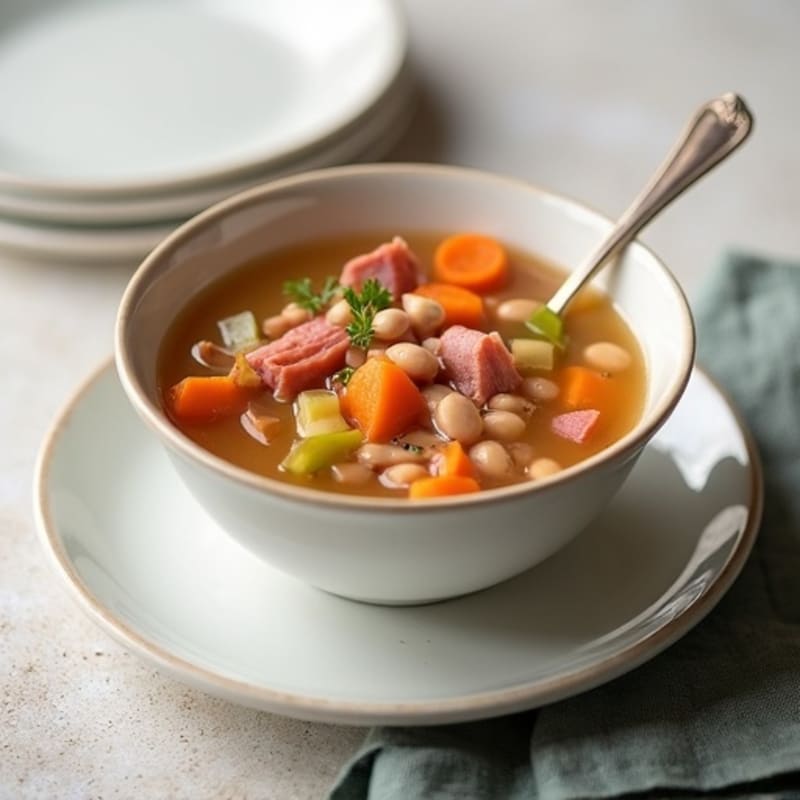 Hearty Smoked Ham and Bean Soup
