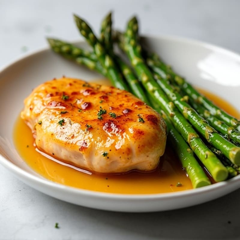 Honey-Garlic Glazed Chicken with Roasted Asparagus