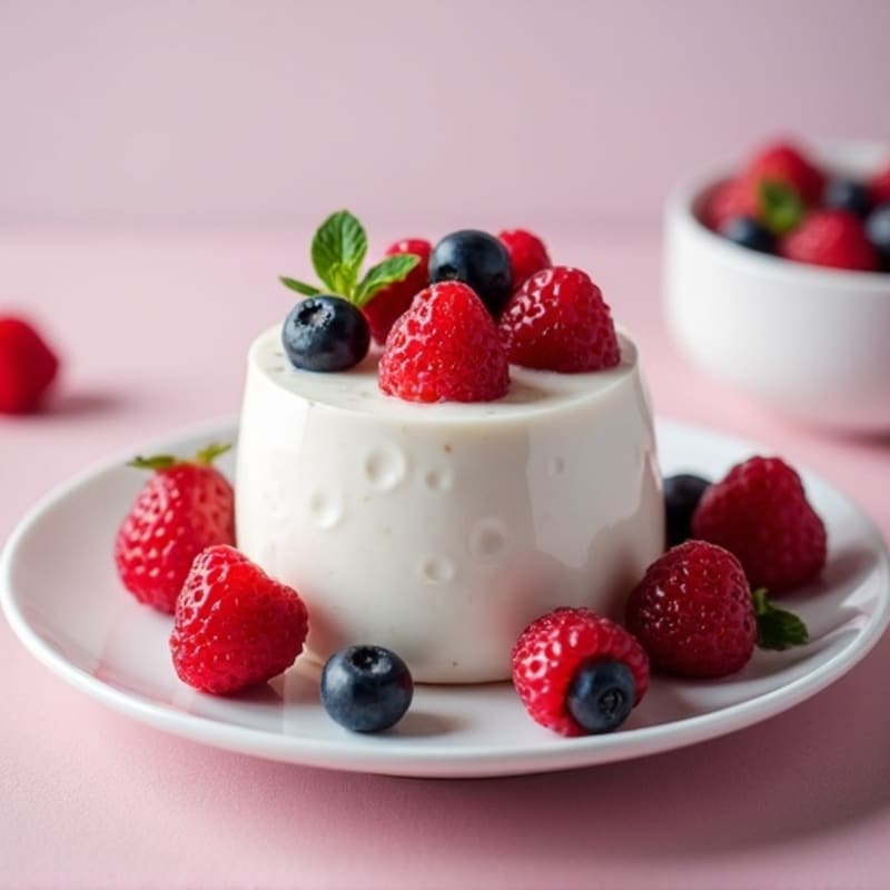 Silky Greek Yogurt Protein Mousse with Mixed Berries