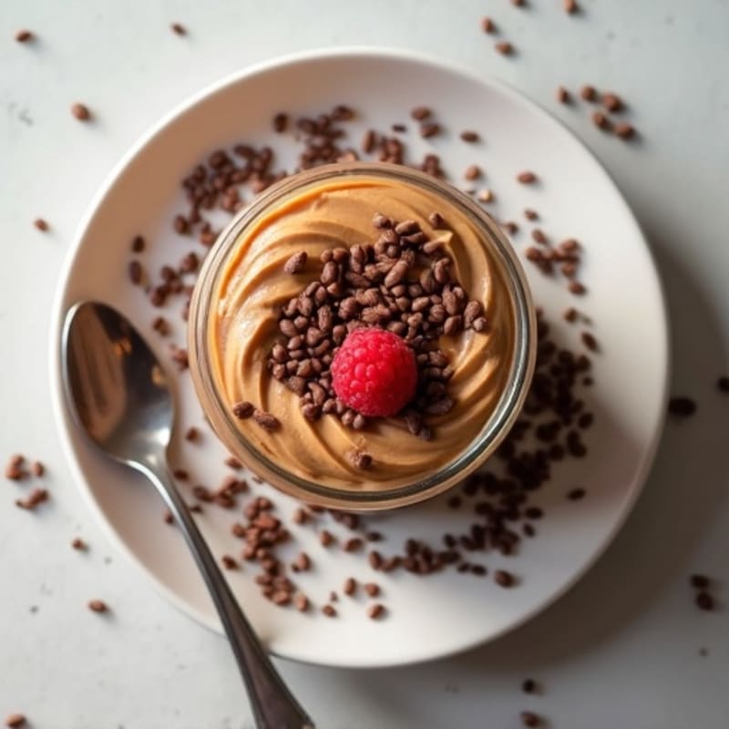 Silky Chocolate Protein Pudding with Peanut Butter Swirl
