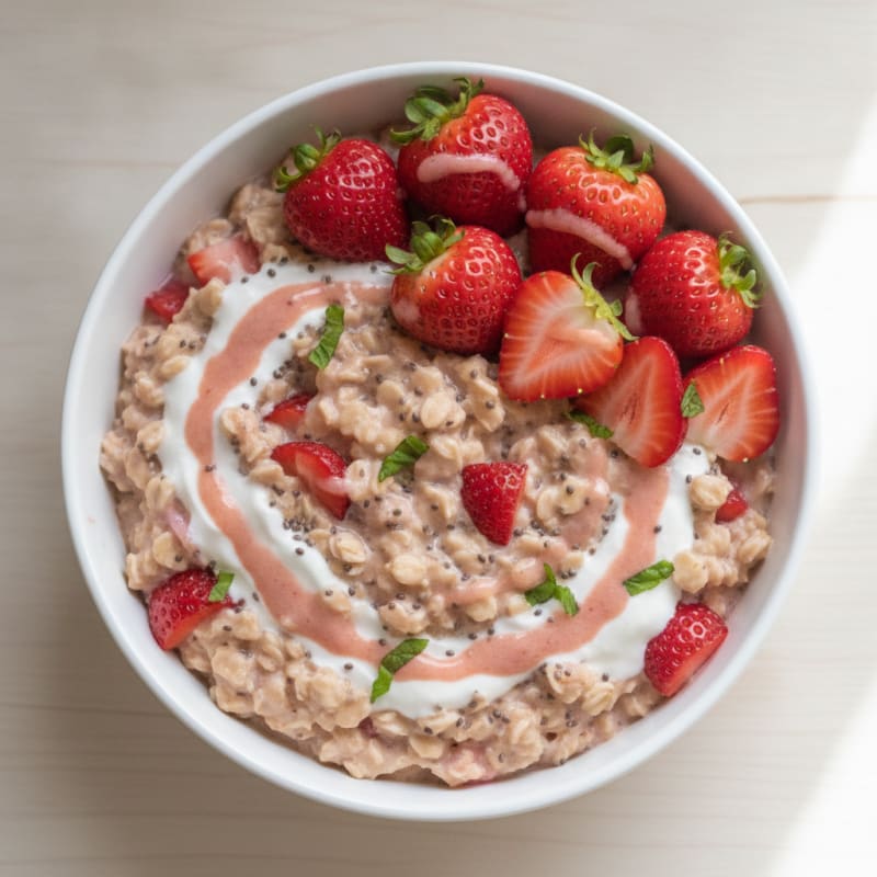 Strawberry Shortcake Overnight Oats