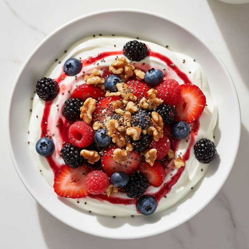 Creamy Greek Yogurt Protein Parfait with Mixed Berries