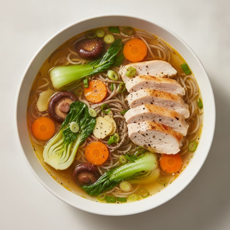 Savory Chicken and Vegetable Broth Bowl