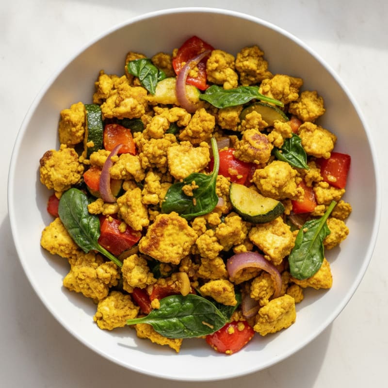Scrambled Tofu with Roasted Vegetables