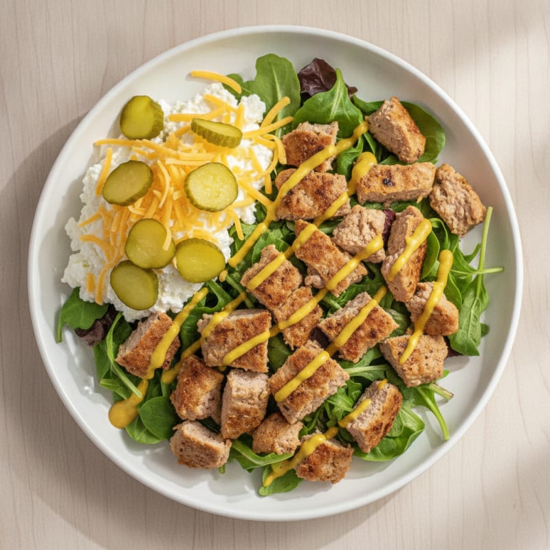 Tangy Pan-Fried Turkey Burger Bowl