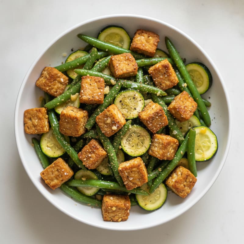Garlic-Herb Green Bean Zucchini Sauté