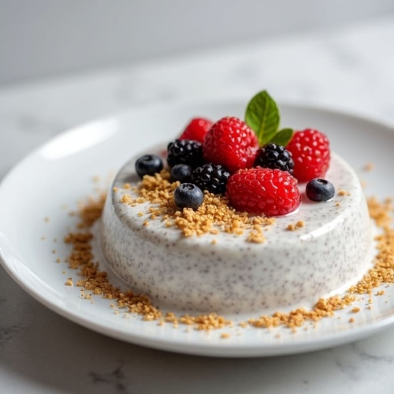 Creamy Vanilla Chia Seed Pudding with Fresh Berries
