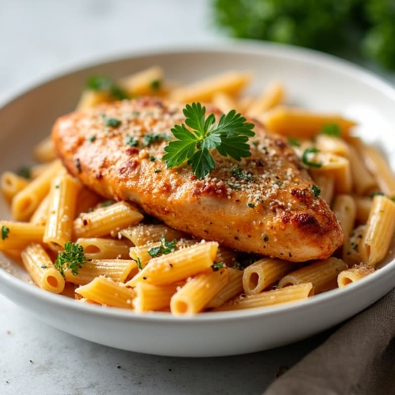 Spicy Cajun Chicken with Creamy Pasta