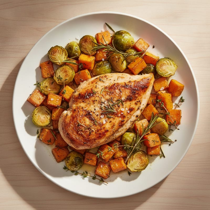 Herb-Roasted Chicken with Roasted Vegetables