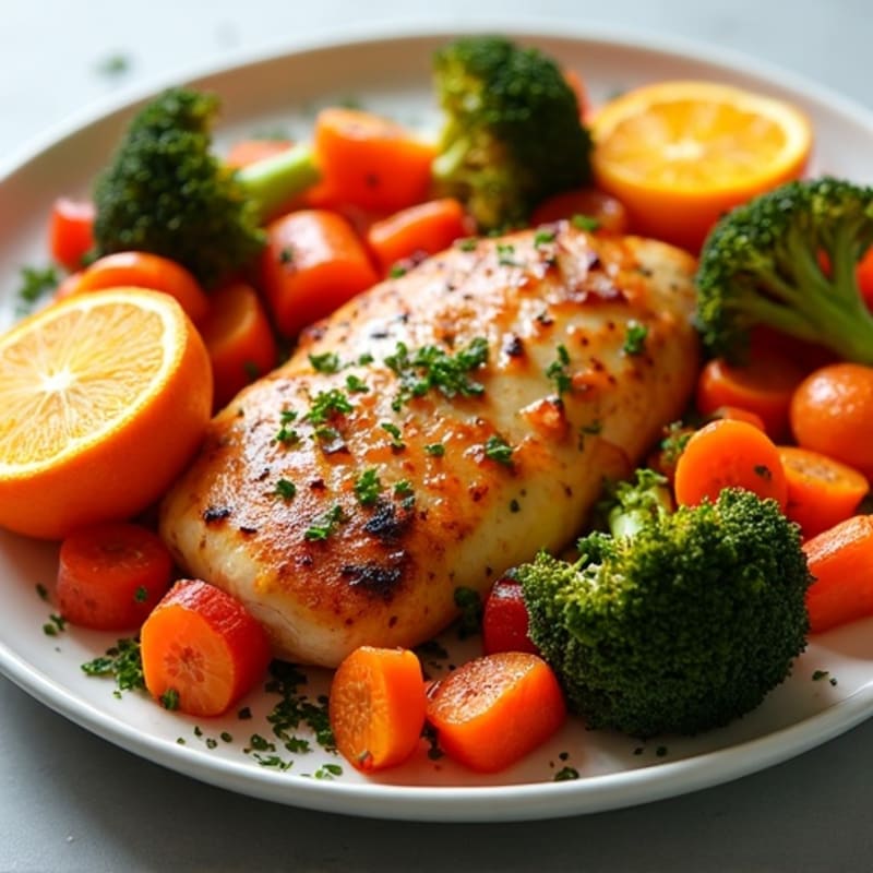 Sheet Pan Orange Chicken and Roasted Vegetables
