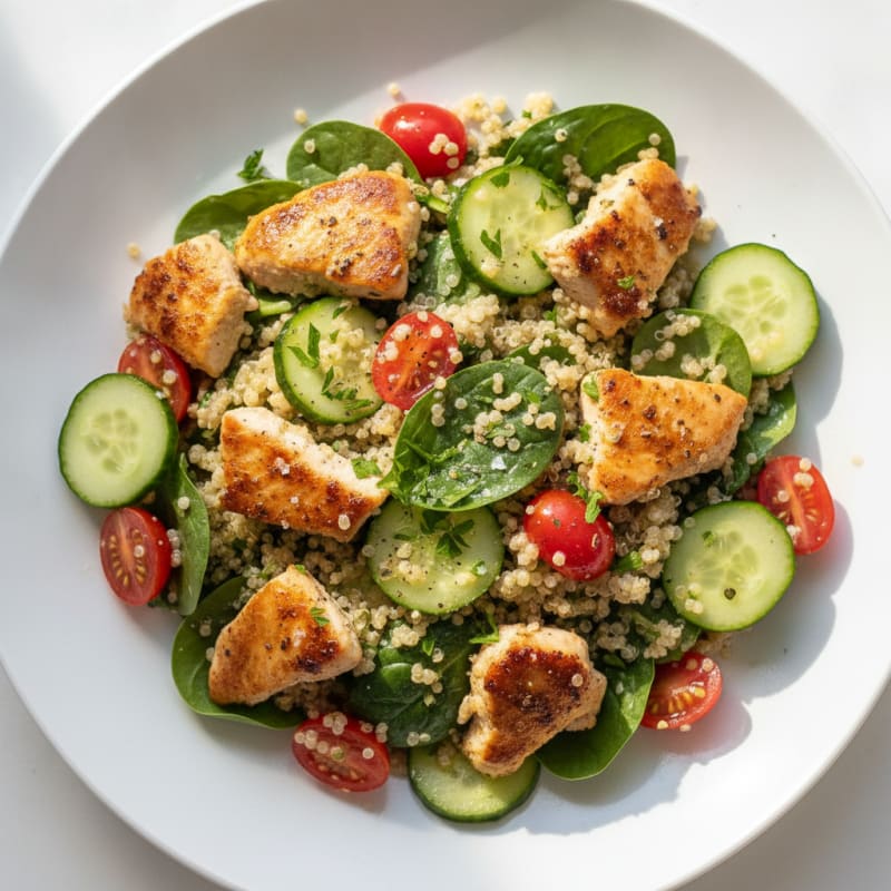 Lemon Herb Chicken and Quinoa Salad