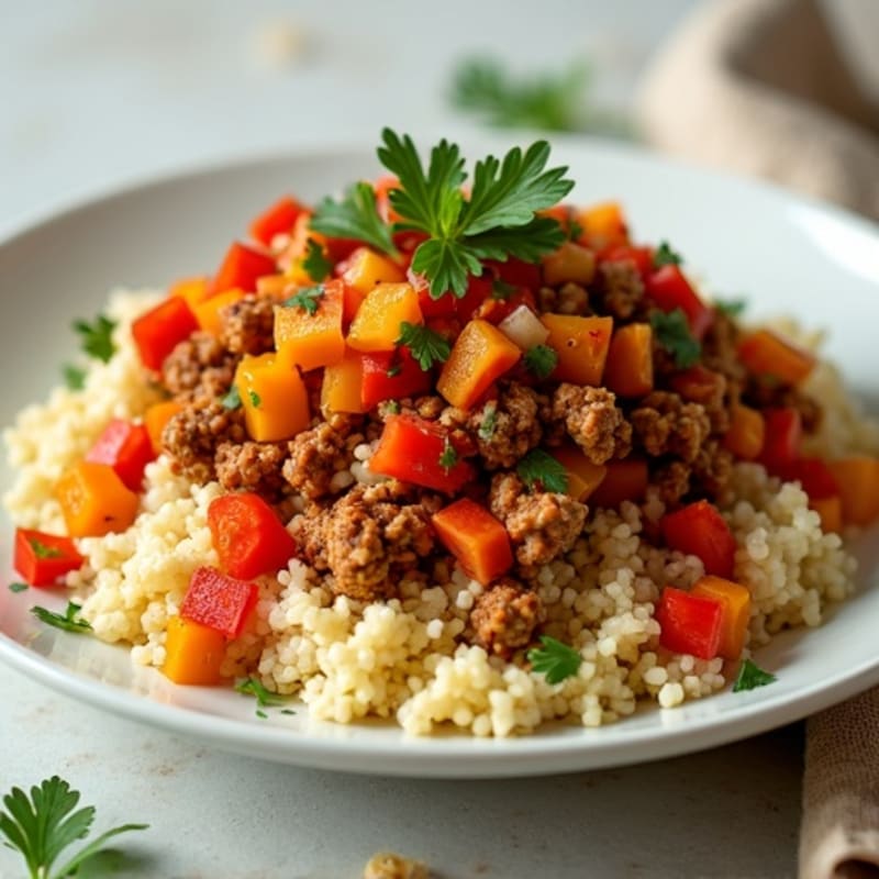 Spicy Turkey Taco Skillet with Cauliflower Rice