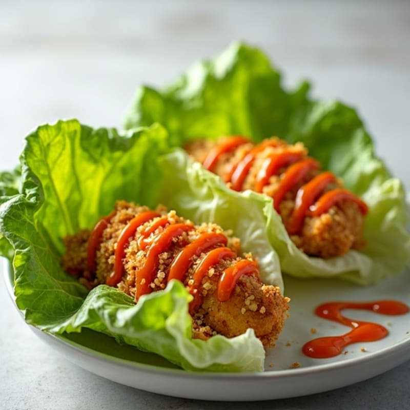 Crispy Buffalo Chicken Lettuce Wraps