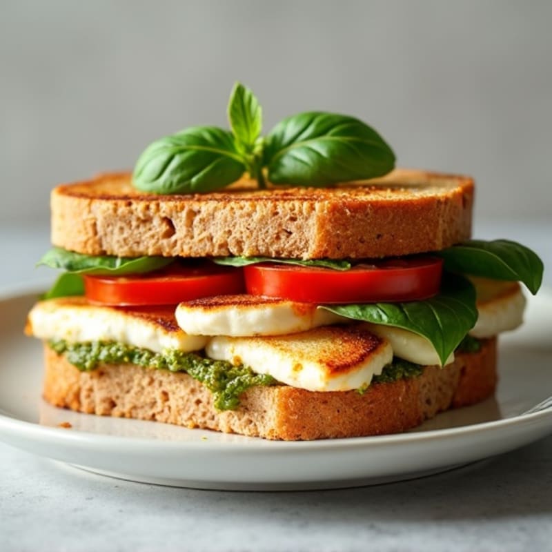 Fresh Mozzarella Pesto Grilled Sandwich