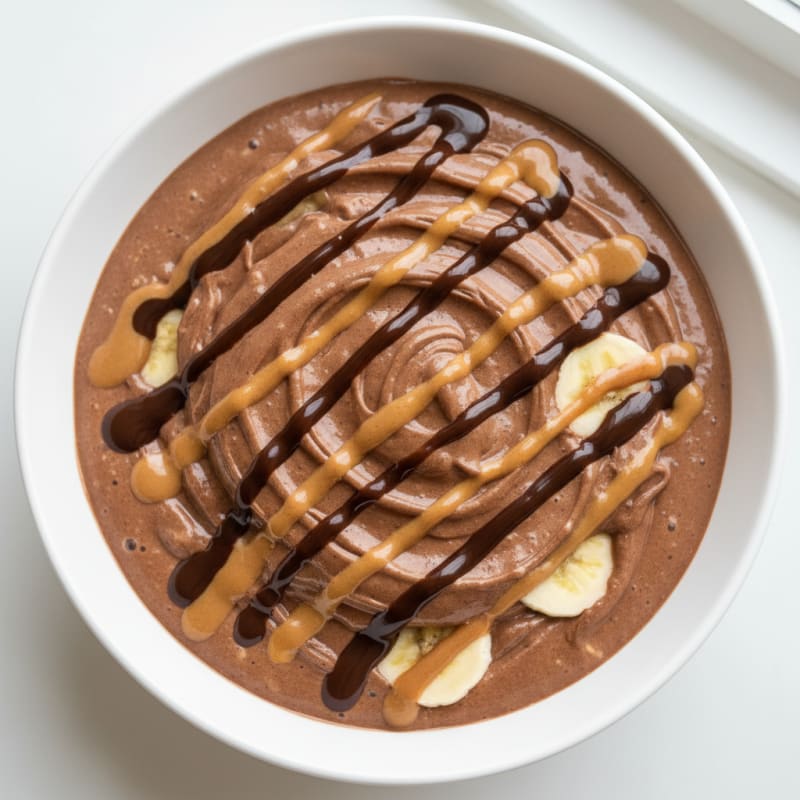Chocolate Protein Shake with Peanut Butter and Banana