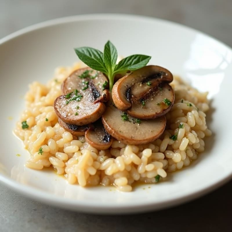 Healthy Creamy Mushroom Risotto