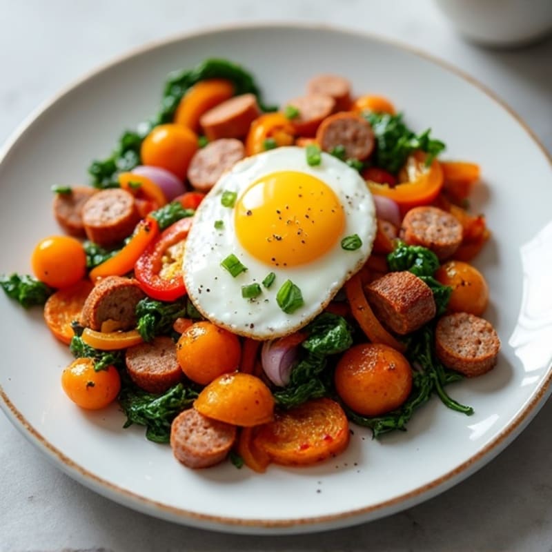 Protein-Packed Sweet Potato Hash with Eggs