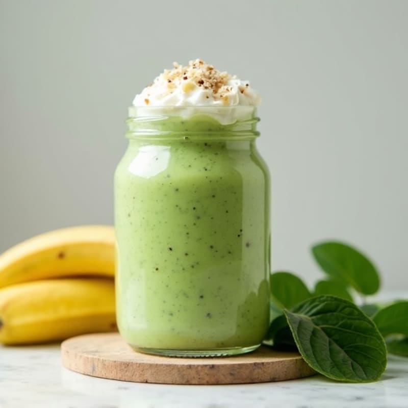 Creamy Banana Spinach Protein Smoothie