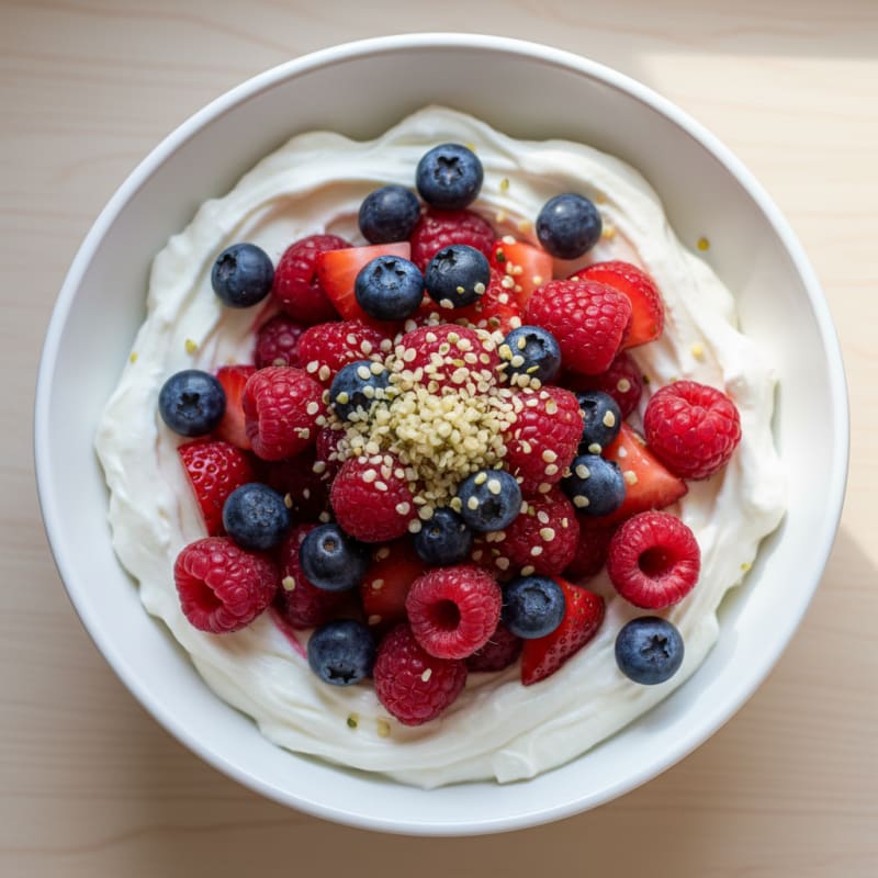 Creamy Greek Yogurt Protein Bowl with Mixed Berries