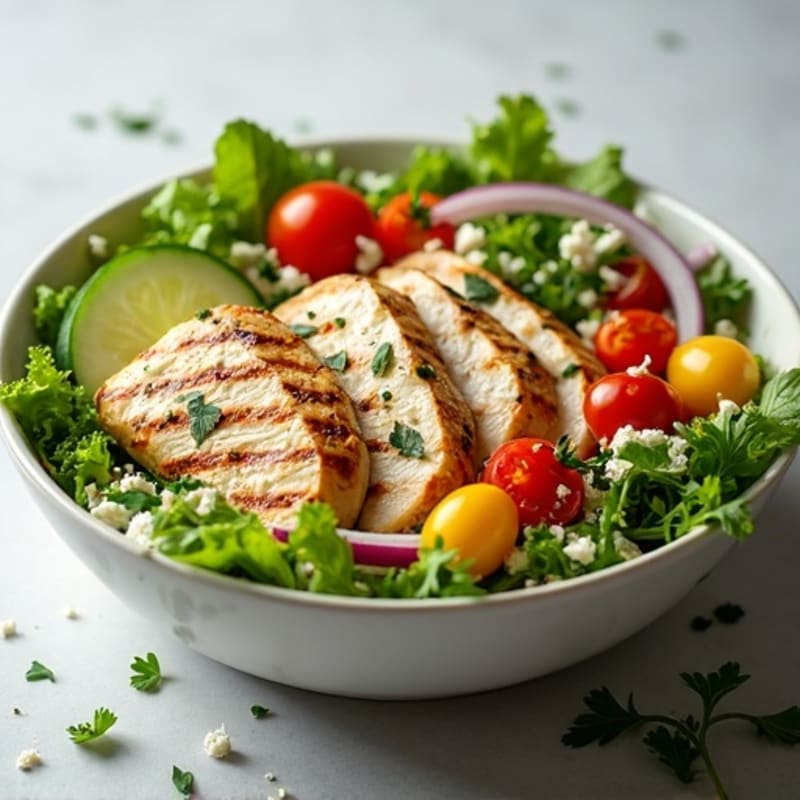 Lemon-Herb Grilled Chicken Salad Bowl