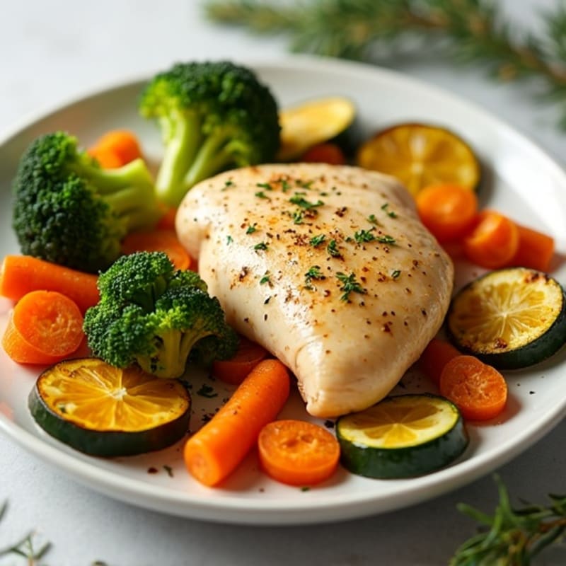 Sheet Pan Lemon Herb Chicken with Roasted Vegetables