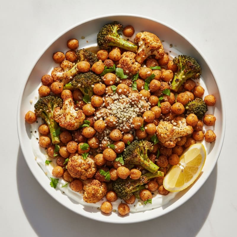 Roasted Vegetable and Chickpea Bowl
