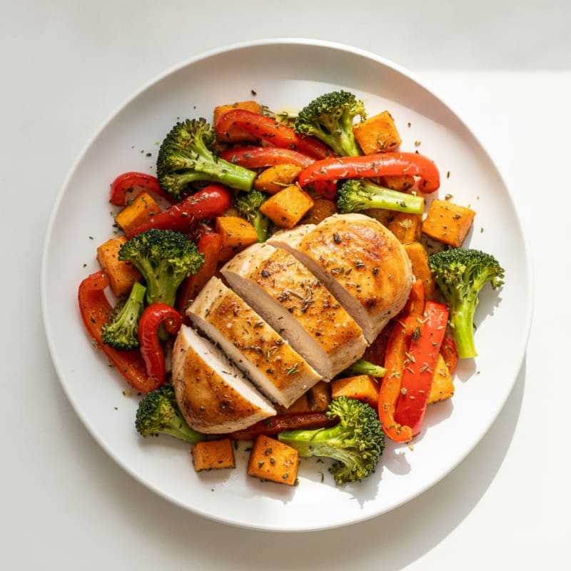 Herb-Roasted Chicken with Roasted Vegetables