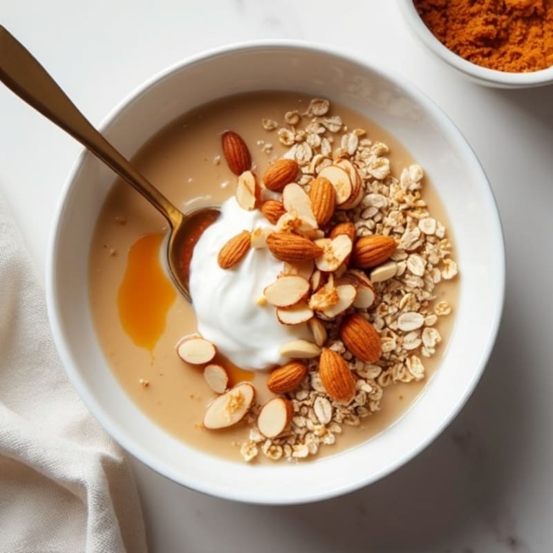 Protein-Packed Vanilla Almond Oatmeal Bowl
