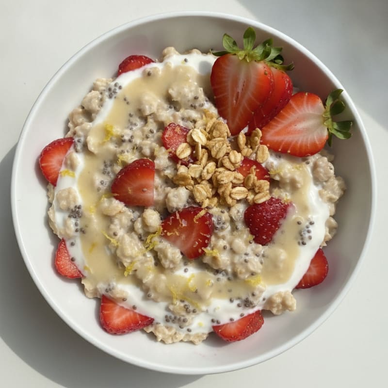 Strawberry Shortcake Overnight Oats