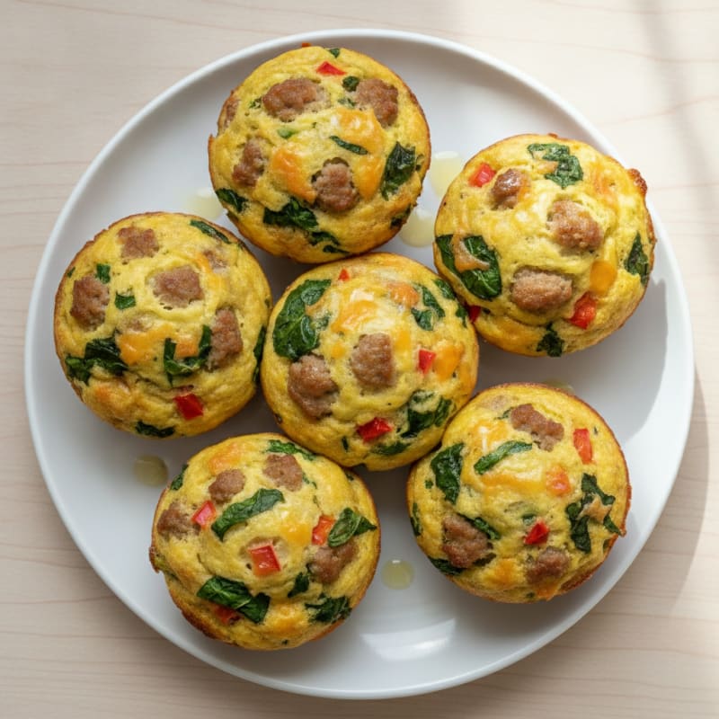 Turkey Sausage and Cheddar Muffins