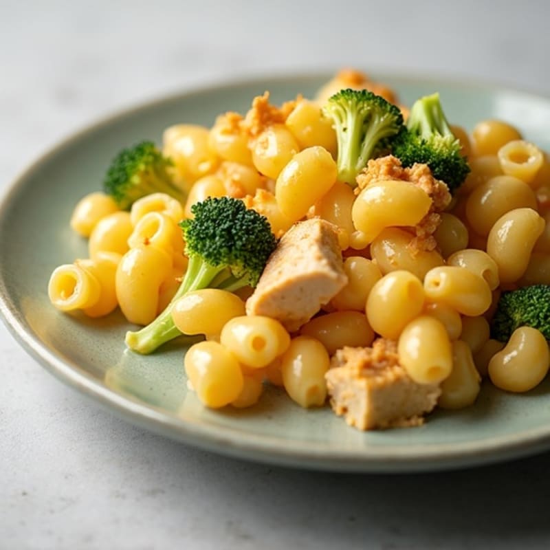 Healthy Baked Mac and Cheese with Chicken and Broccoli
